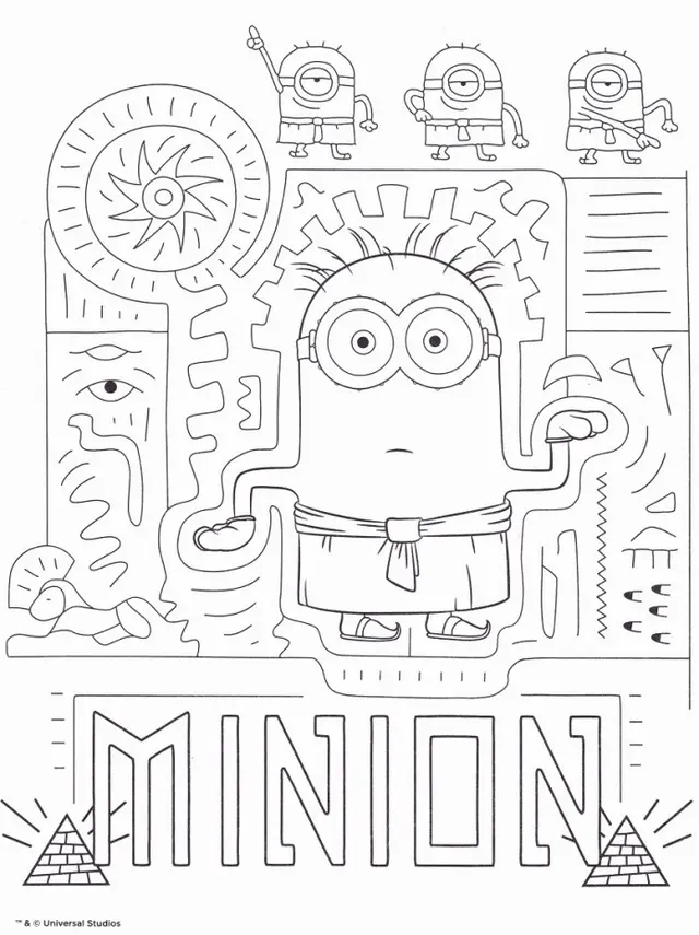 Coloriage Minion En Mode Égypte - Minions à imprimer