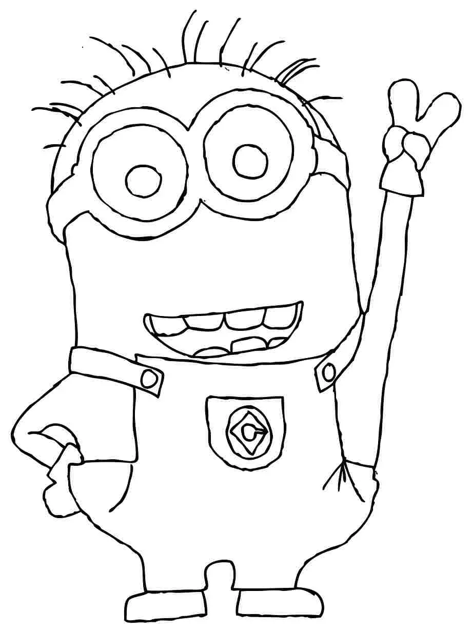 Coloriage Minions en Aventure Amusante - Facile à imprimer