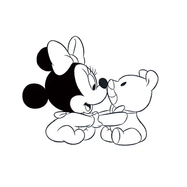 Coloriage Minnie Baby - Minnie à imprimer