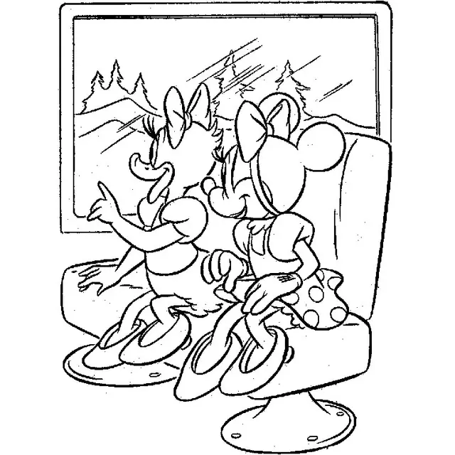 Coloriage Minnie Et Daisy - Minnie à imprimer