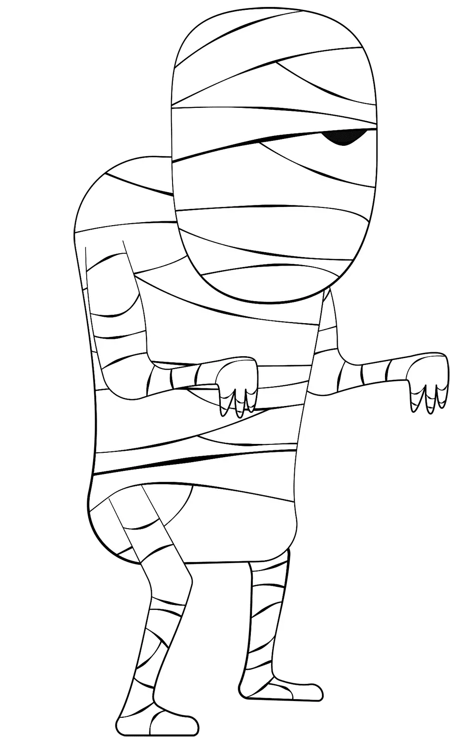Coloriage Momie Un Cadavre Qui Marche - Zombie à imprimer