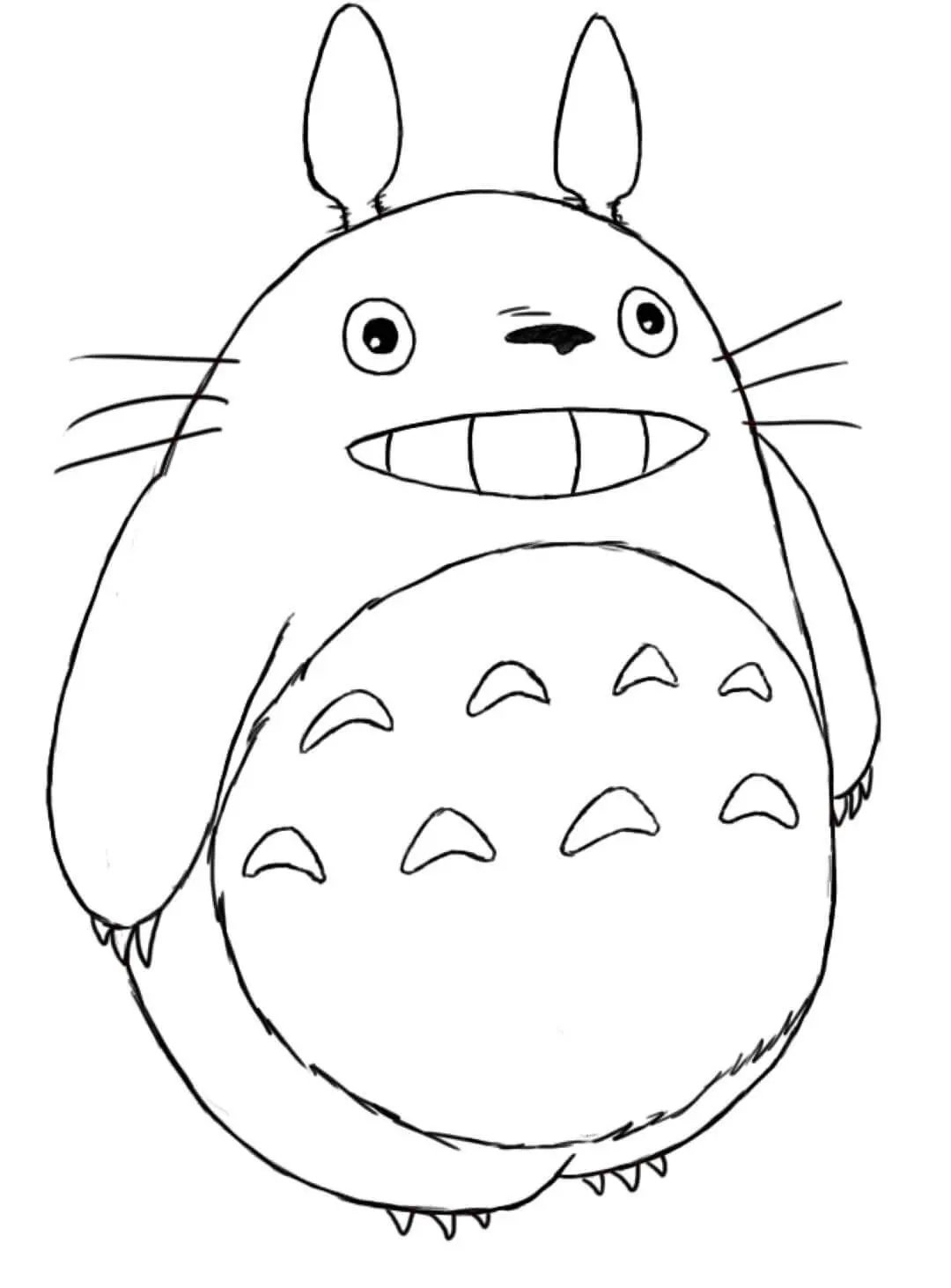 Coloriage Mon Voisin Totoro Par Hayao Miyazaki - Totoro à imprimer