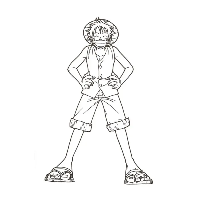Coloriage Monkey D Luffy Onepiece - One piece à imprimer