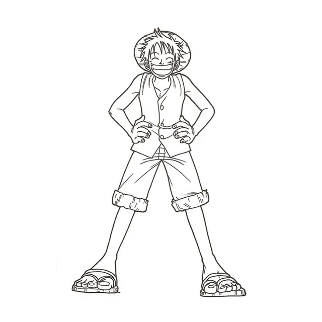 Coloriage Monkey D Luffy Onepiece - One piece à imprimer