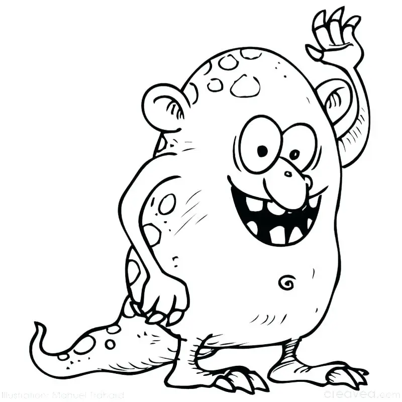 Disegno di Mostro Yeti da stampare