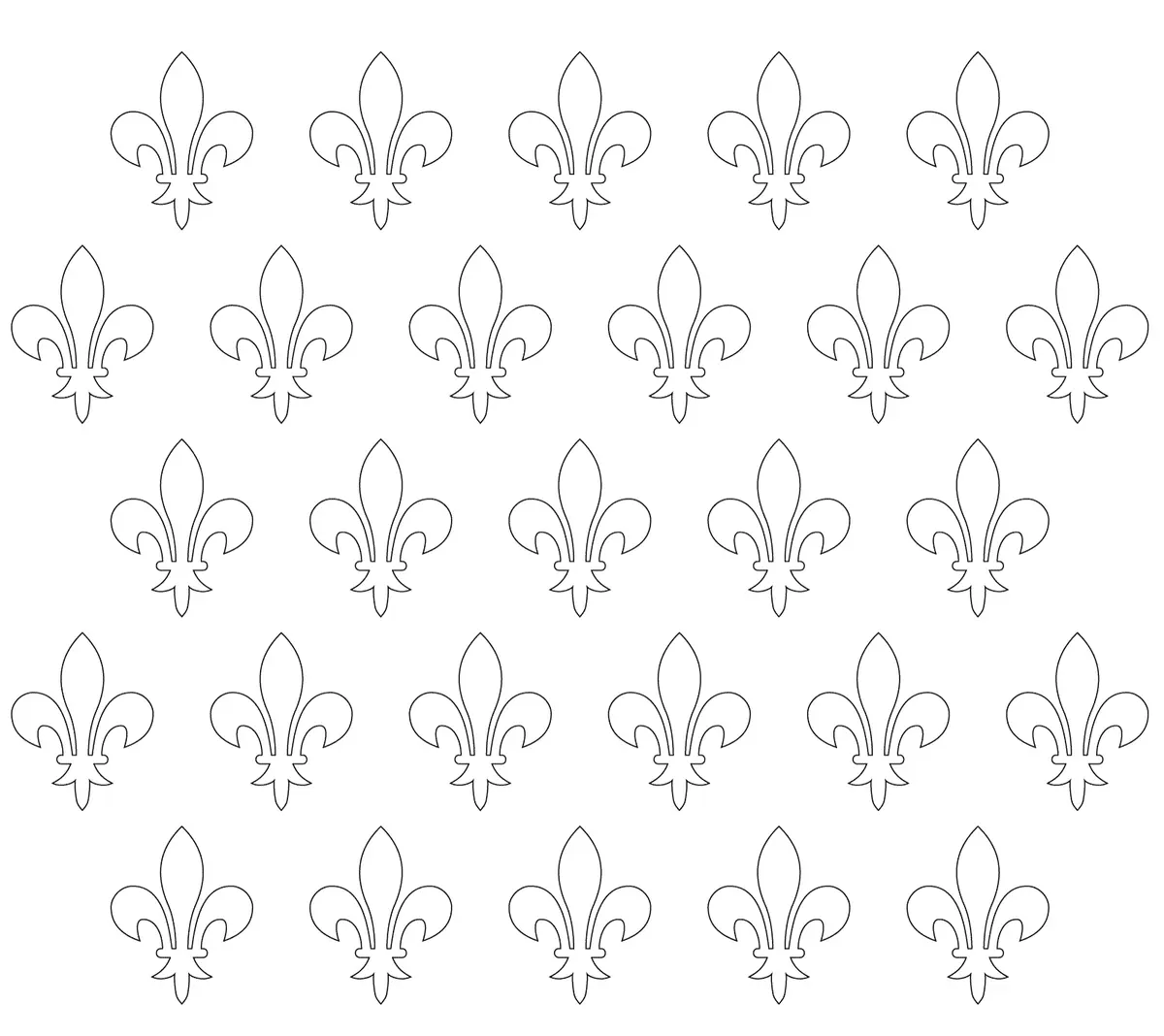 Coloriage Motif De Fleur De Lys - France à imprimer