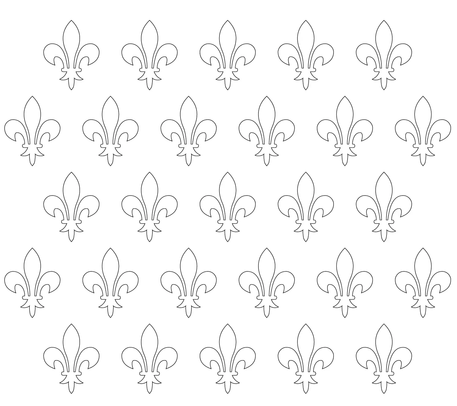 Coloriage Motif De Fleur De Lys - France à imprimer