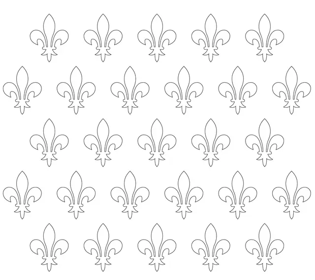 Coloriage Motif De Fleur De Lys - France à imprimer