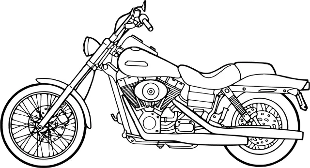 Coloriage Moto Harley Davidson Moteur Pan America - Moto à imprimer