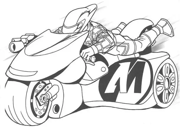 Coloriage Moto Sport Vitesse - Moto à imprimer