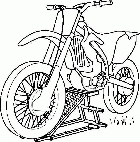 Coloriage Coureur motocross en pleine vitesse - Motocross à imprimer