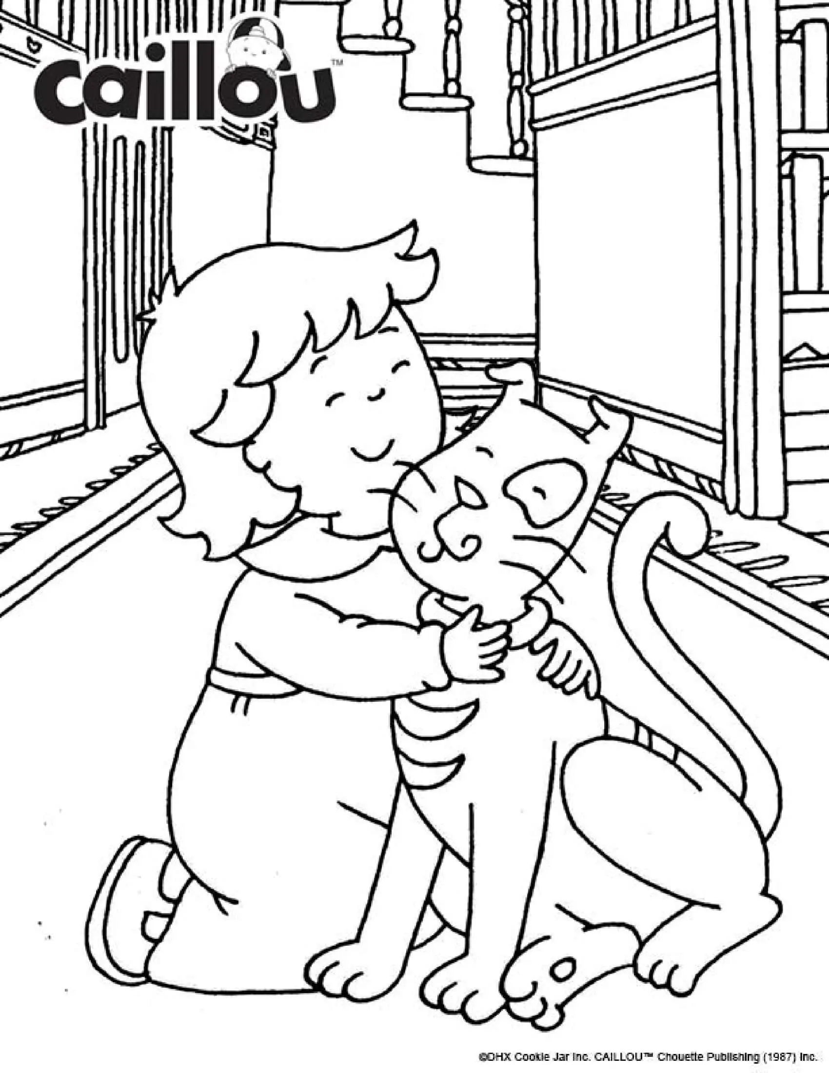 Coloriage Mousseline Et Gilbert - Caillou à imprimer