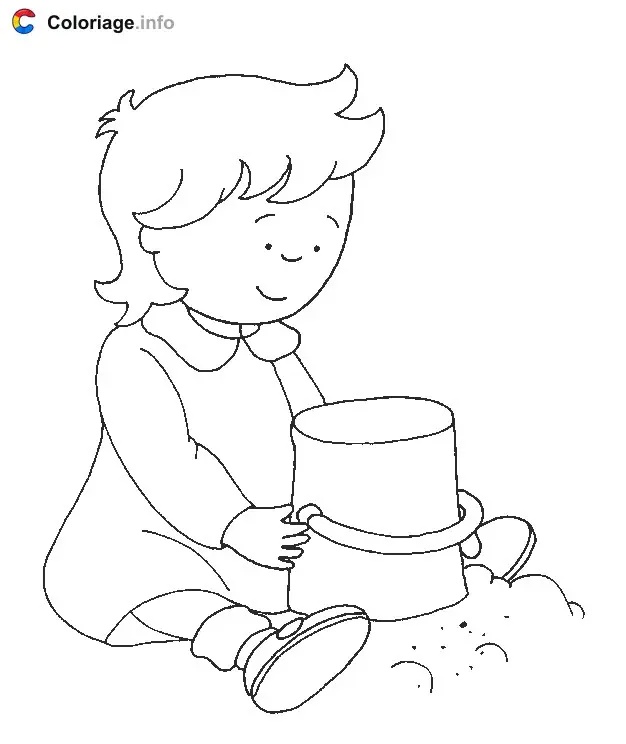 Mousseline, Caillou's Little Sister at Age 2 coloring page to print