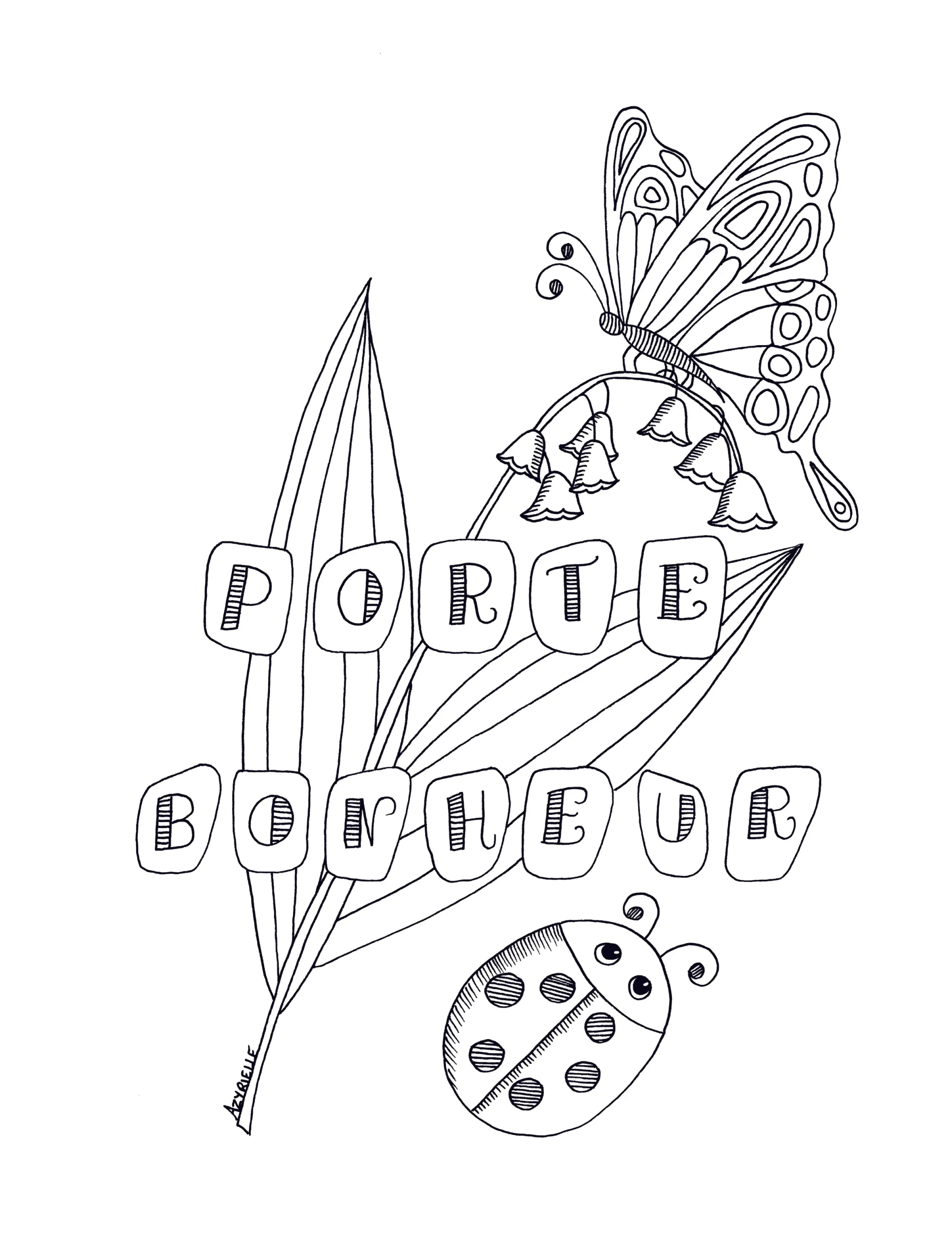 Coloriage Muguet De Mai Porte Bonheur - Muguet 1er mai à imprimer