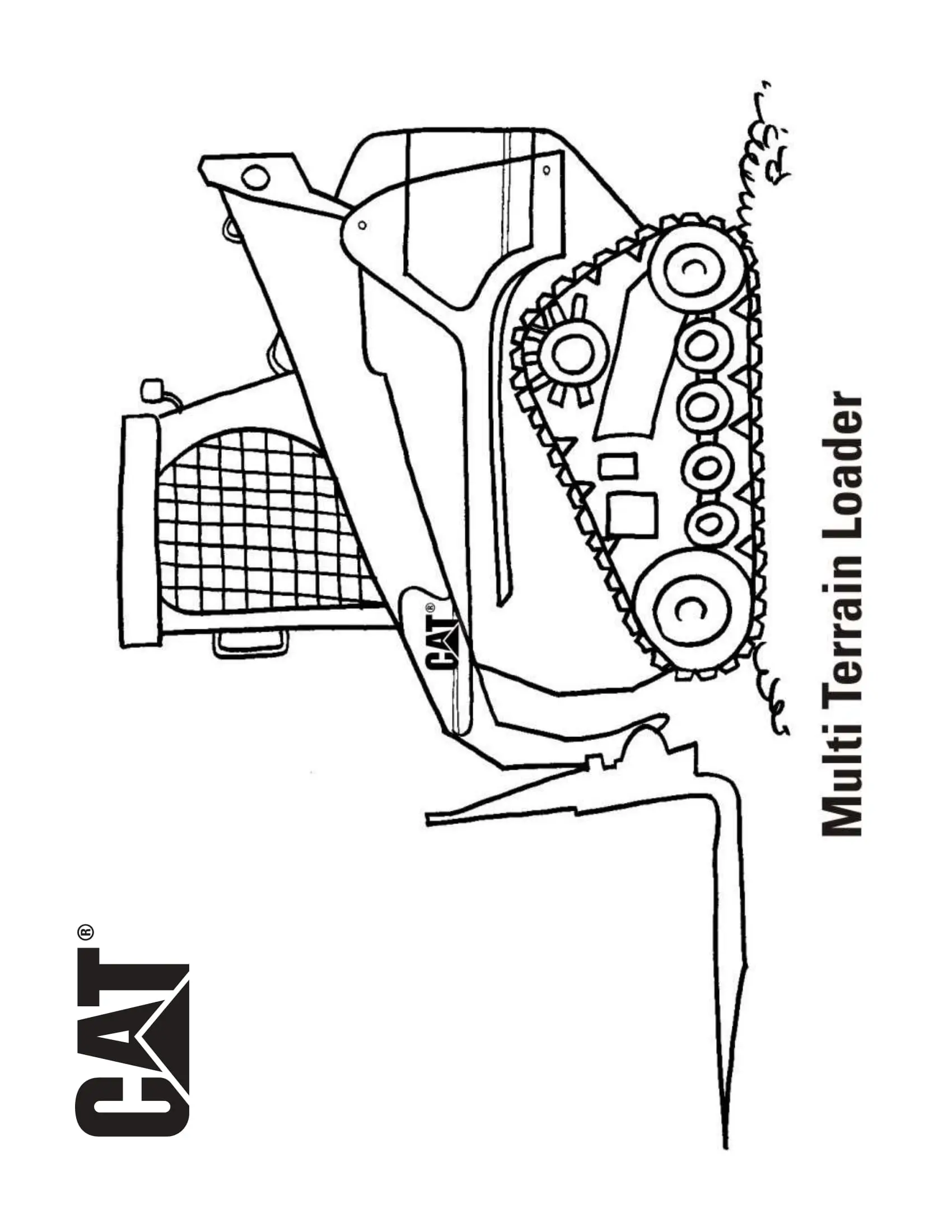 Coloriage Multi Terrain Loader Camion Cat - Camion à imprimer