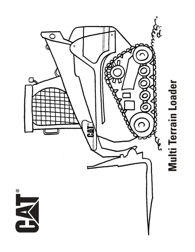 Coloriage Multi Terrain Loader Camion Cat - Camion à imprimer
