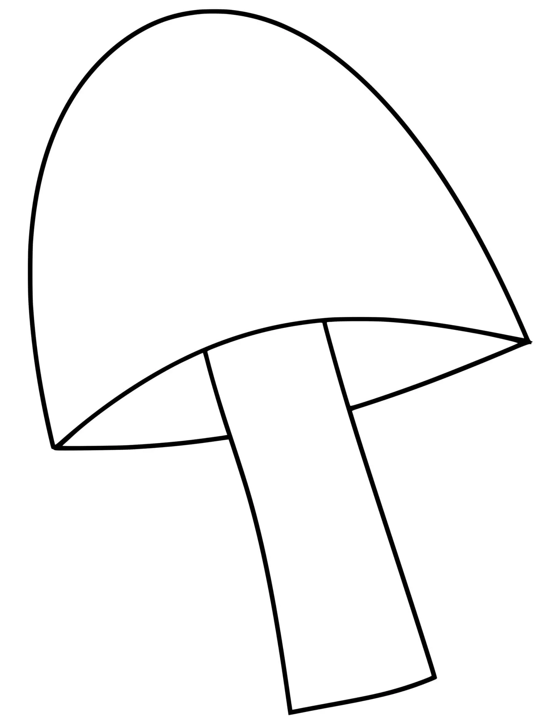 Coloriage Mushroom Champignon Simple - Champignon à imprimer