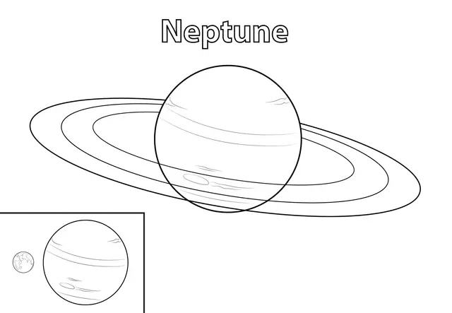 Coloriage Neptune Planète - Planète à imprimer