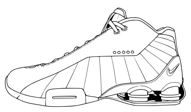 Coloriage Nike Basket Jordan - Basket à imprimer