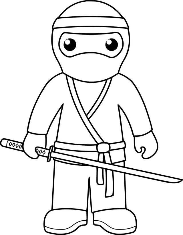Coloriage Ninja Mercenaires Shinobi - Ninja à imprimer