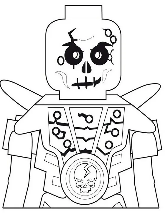 Coloriage Ninjago Chopov Squelette De La Terre - Ninjago à imprimer