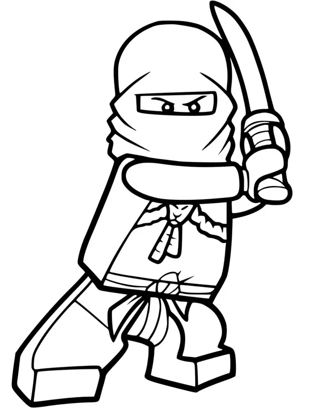 Coloriage Ninjago Kai Ninja Maître Du Feu - Ninja à imprimer