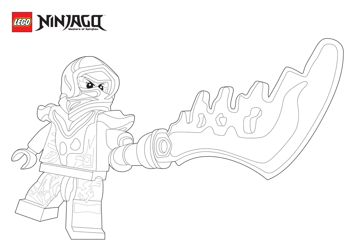 Nya Ninjago Sword coloring page to print
