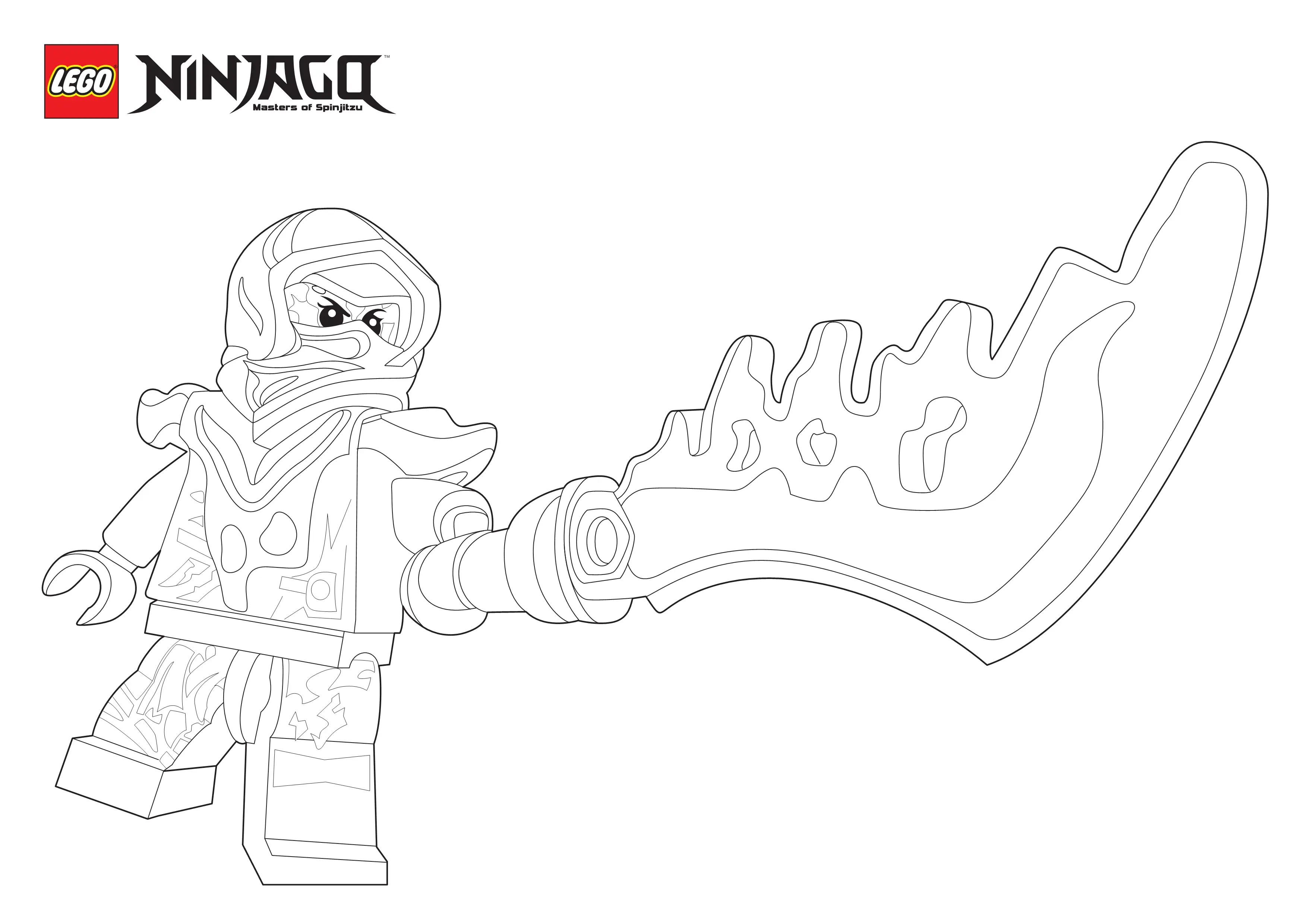 Coloriage Nya Ninjago Épée - Ninjago à imprimer