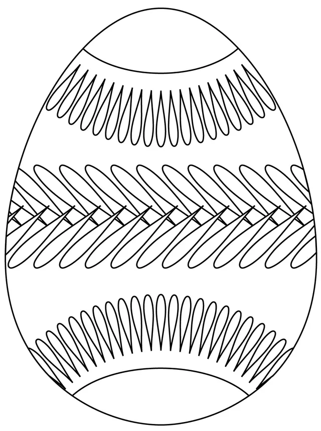 Coloriage Œuf De Pâques Avec Belt Pattern - Pâques à imprimer