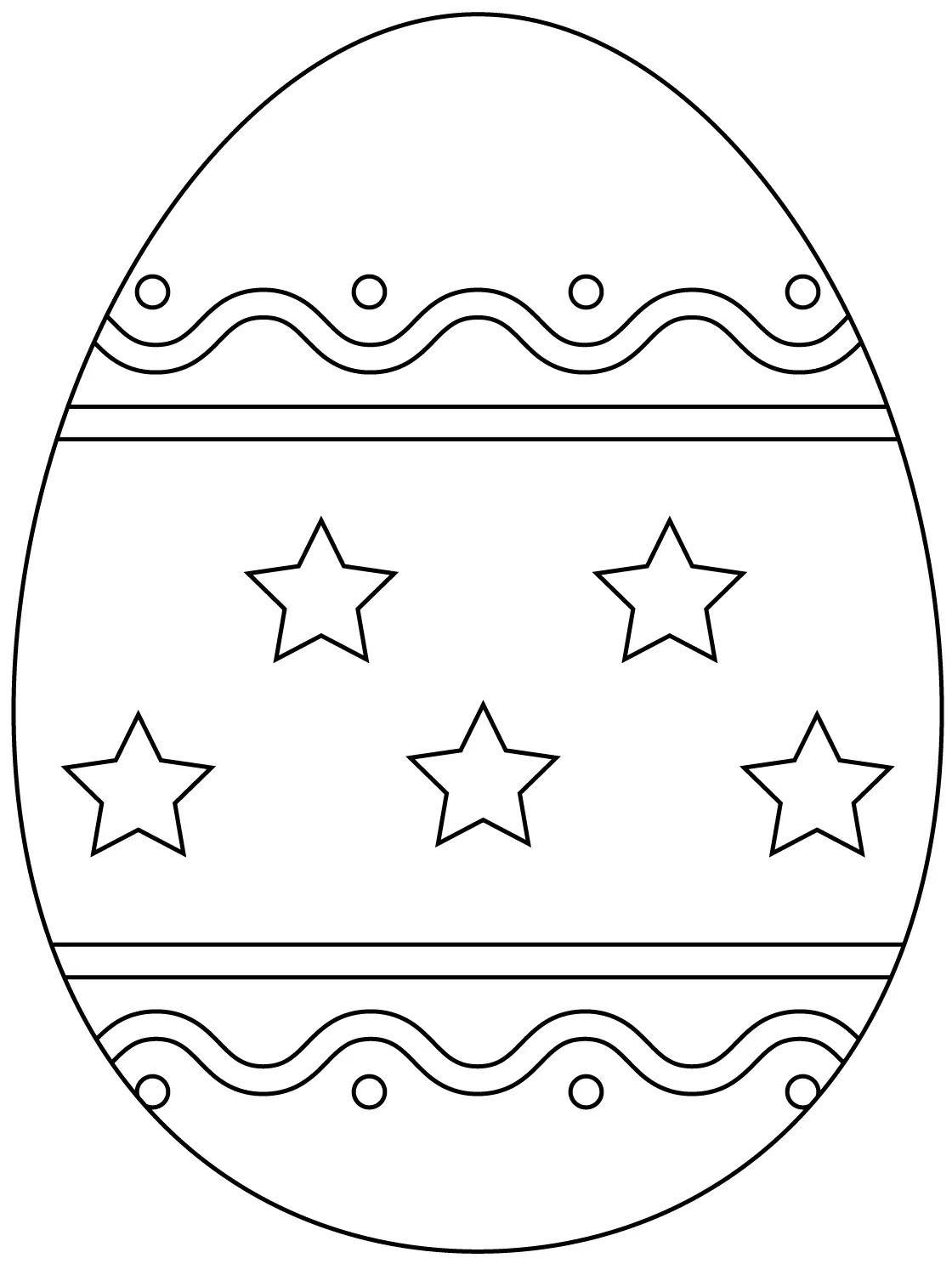Coloriage Œuf de Pâques Graphique - Pâques à imprimer