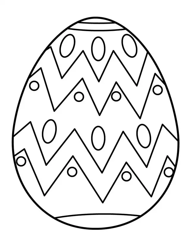 Coloriage Œuf De Pâques Fantaisie - Pâques à imprimer