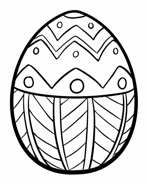 Coloriage Œuf De Pâques Motif Amusant - Pâques à imprimer