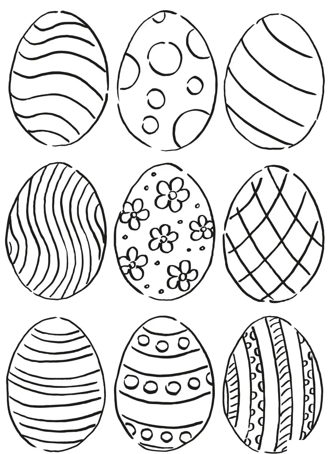 Coloriage Œuf De Paquess Pattern - Pâques à imprimer