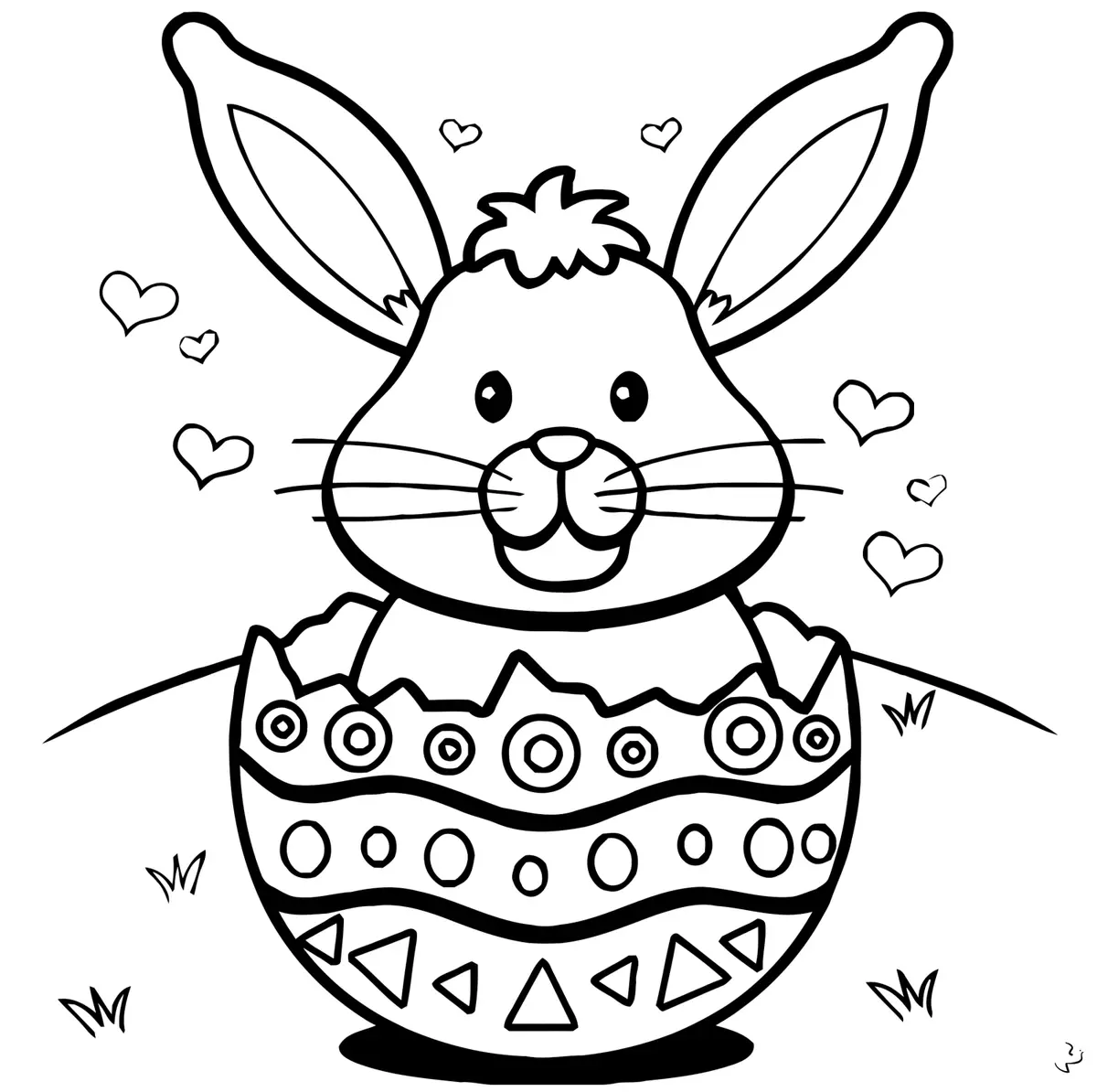 Coloriage Œuf Et Œuf De Pâques - Pâques à imprimer
