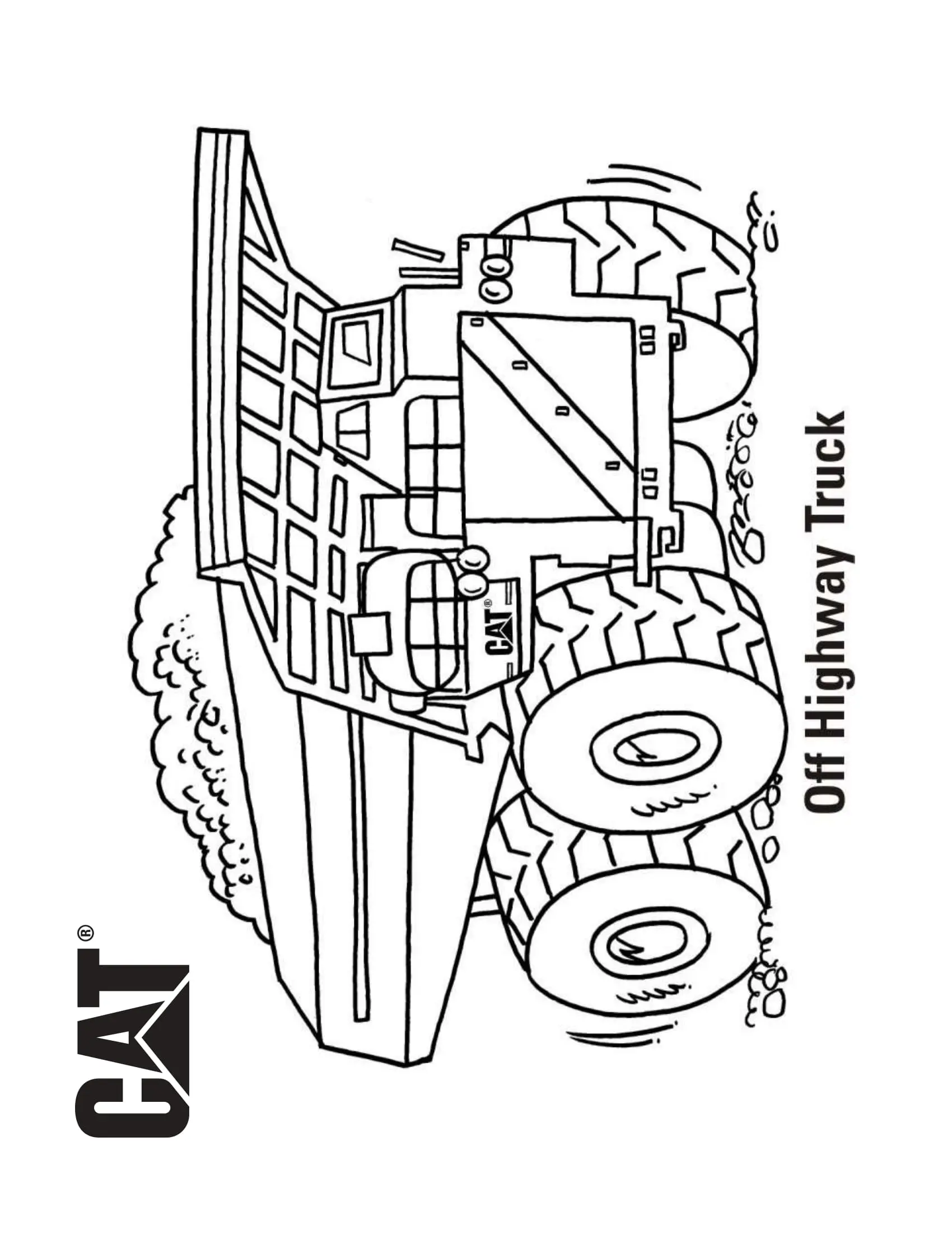 Coloriage Off Highway Camion Cat - Camion à imprimer