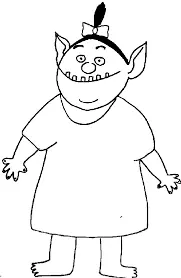 Coloriage Ogresse Ogre Femme - Ogre à imprimer