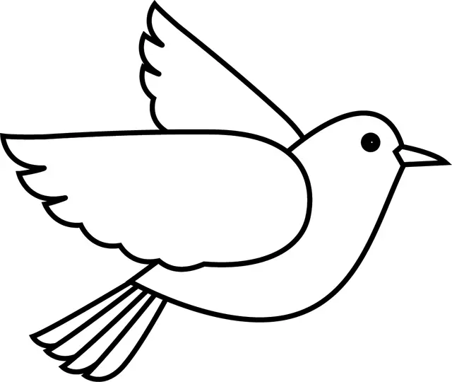 Simple Bird for Preschoolers coloring page to print