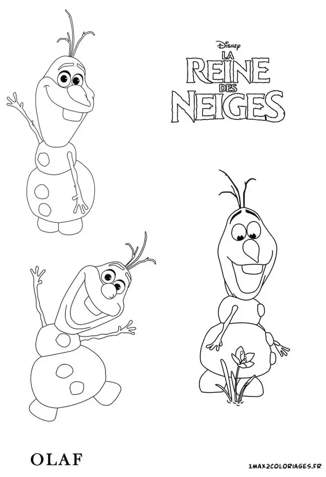 Coloriage Olaf Dessin Couleur - Olaf à imprimer