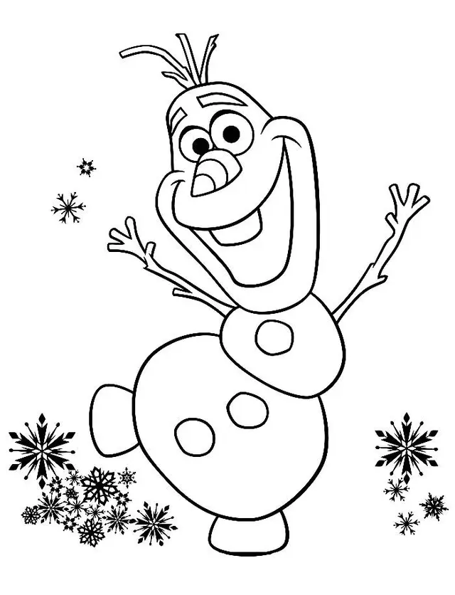 Coloriage Olaf Noël Disney - Olaf à imprimer