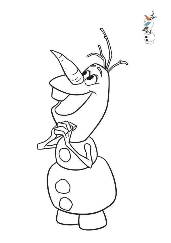 Kleurplaat Olaf wacht op Kerst om te printen