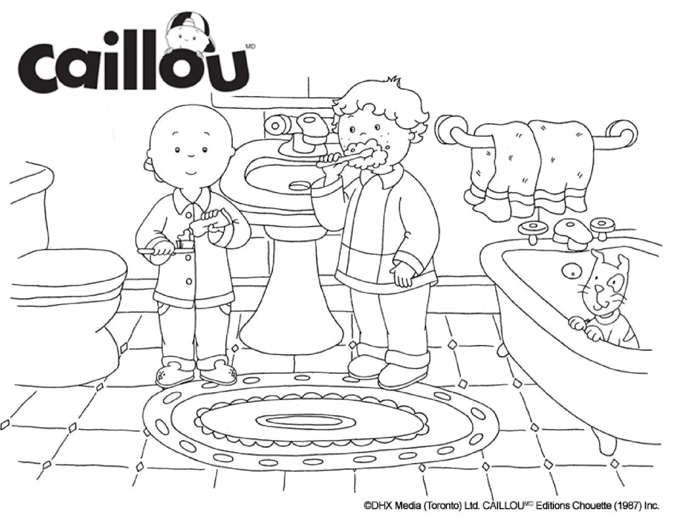 Coloriage On Se Brosse Les Dents Pour Rester Propre Et En Sante - Caillou à imprimer