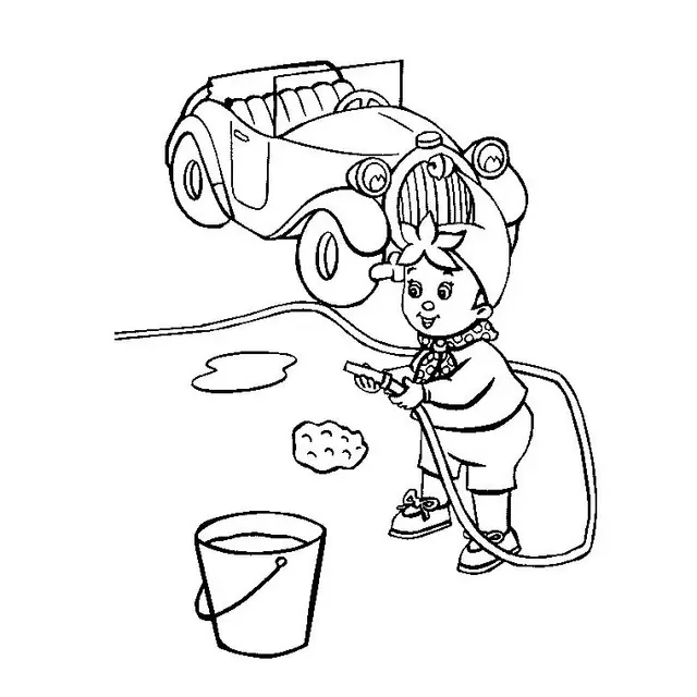 Coloriage Oui Oui Et Sa Voiture - Voiture à imprimer