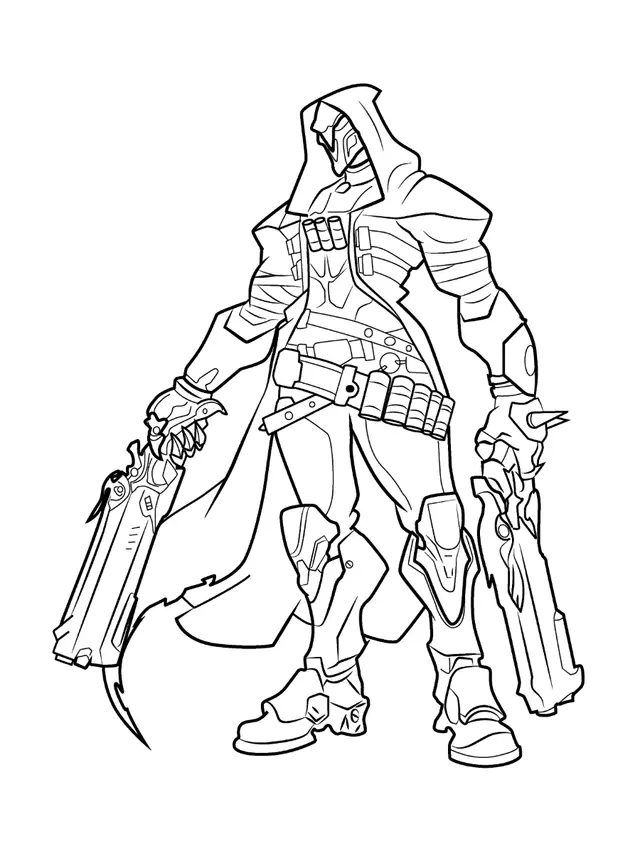 Coloriage Overwatch Reaper - Overwatch à imprimer