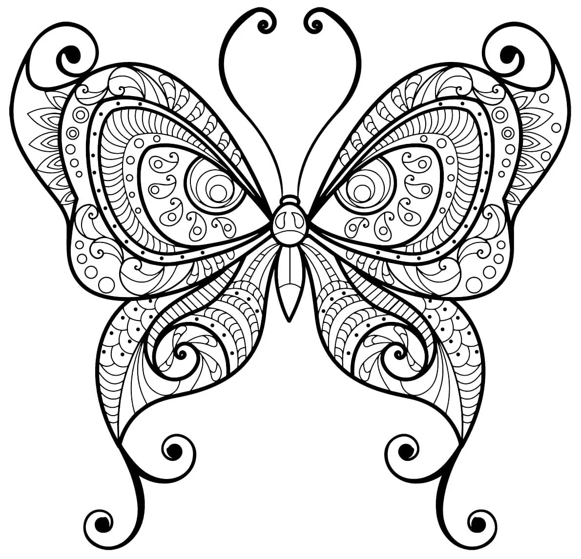 Coloriage Papillon Adulte Jolis Motifs 10 Min - Adulte papillon à imprimer