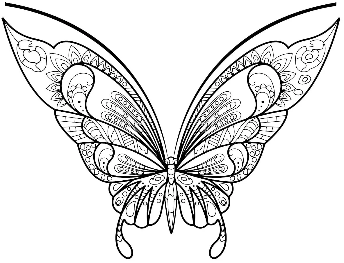 Coloriage Papillon Insecte Jolis Motifs 7 Min - Adulte papillon à imprimer