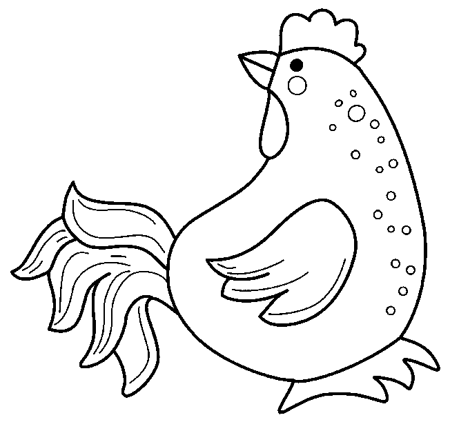 Coloriage Pâques Coloriage D'Une Poule - Poule à imprimer