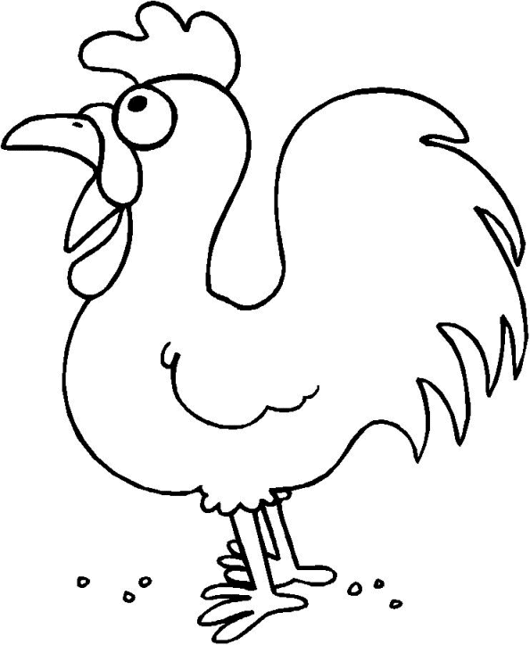 Coloriage Pâques Dessin Coq - Pâques à imprimer