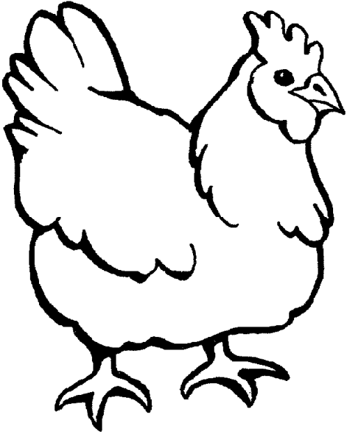 Coloriage Pâques Dessin D'Une Poule - Pâques à imprimer