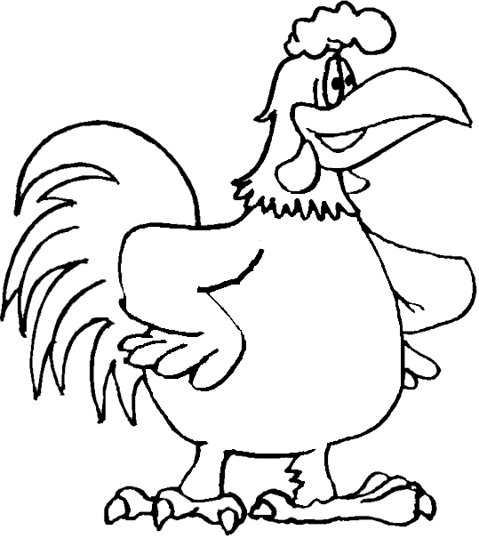 Coloriage Pâques Dessin D'Un Coq - Pâques à imprimer