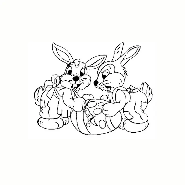 Coloriage Pâques Lapin De Pâques - Pâques à imprimer